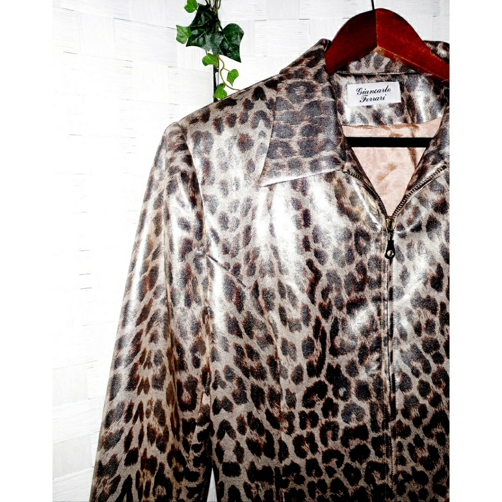 Giancarlo Ferrari Leopard Print Blazer Jacket - Picture 6 of 16